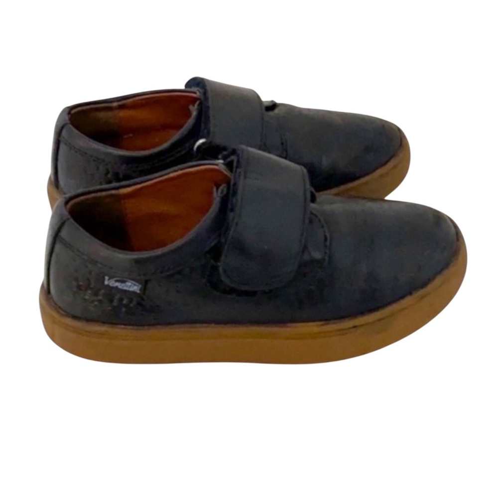 Authentic Venettini designer black leather little boys shoes sz 10